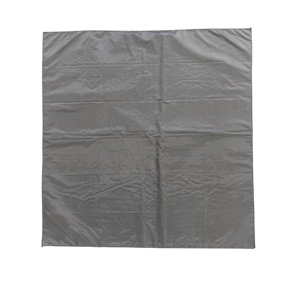 Vintage Gray Nylon Square Scarf 25in. Made In Taiwan Headwear